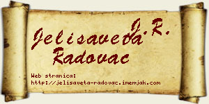 Jelisaveta Radovac vizit kartica